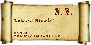 Maduska Niobé névjegykártya